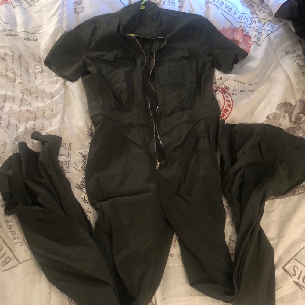 FashionNova Olive Green Jumpsuit